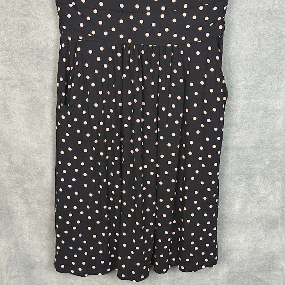 Boden Dress Womens 4P Black Pink Polka Dot Amelia Jersey Knit Preppy Career - Picture 3 of 12